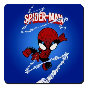 Spiderman kid, Τετράγωνο μαγνητάκι ξύλινο 9x9cm