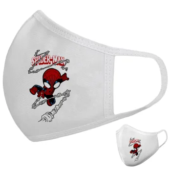 Spiderman kid, Μάσκα υφασμάτινη υψηλής άνεσης παιδική (Δώρο πλαστική θήκη)