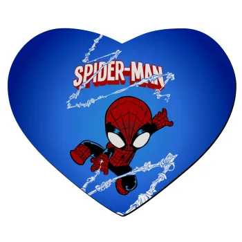 Spiderman kid, Mousepad heart 23x20cm