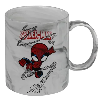 Spiderman kid, Mug ceramic marble style, 330ml