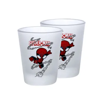 Spiderman kid, Σφηνοπότηρα γυάλινα 45ml του πάγου (2 τεμάχια)