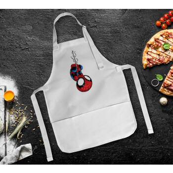 Spiderman upside down, Ποδιά Σεφ Ολόσωμη Παιδική (με ρυθμιστικά και 2 τσέπες)