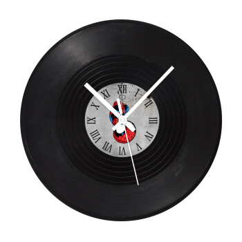 Spiderman upside down, Ρολόι τοίχου Βινύλιο (30cm)