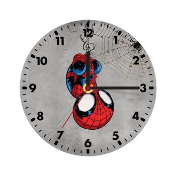 Spiderman upside down, Wooden wall clock (20cm)