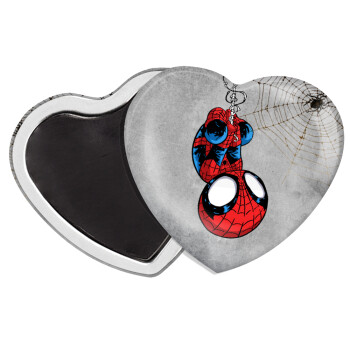Spiderman upside down, Μαγνητάκι καρδιά (57x52mm)