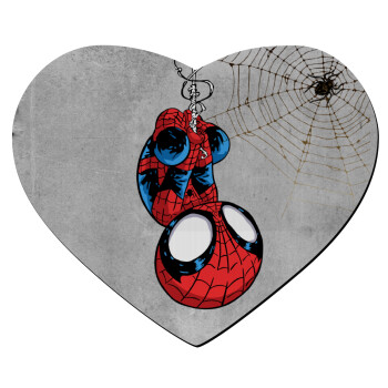 Spiderman upside down, Mousepad heart 23x20cm