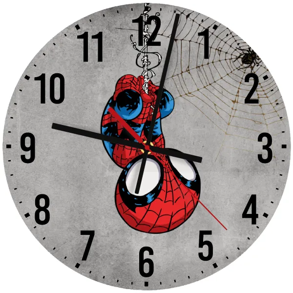 Spiderman upside down — Ρολόι τοίχου ξύλινο 30cm
