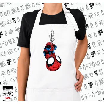 Spiderman upside down, Ποδιά μακριά Σεφ ολόσωμη με τσέπες white (ΕΝΗΛΙΚΩΝ)