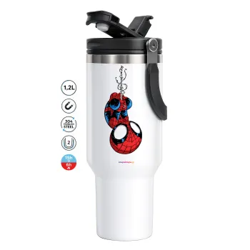 Spiderman upside down, Mega Tumbler με καπάκι, διπλού τοιχώματος (θερμό) 1,2L