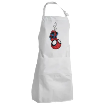 Spiderman upside down, Adult Chef Apron (with sliders and 2 pockets)