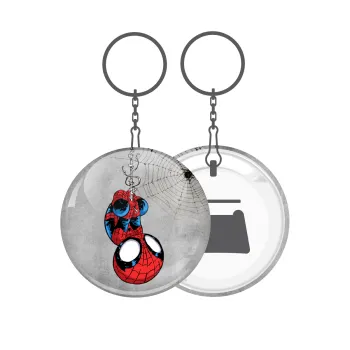 Spiderman upside down, Μπρελόκ μεταλλικό 5cm με ανοιχτήρι