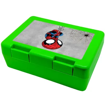 Spiderman upside down, Children's cookie container GREEN 185x128x65mm (BPA free plastic)