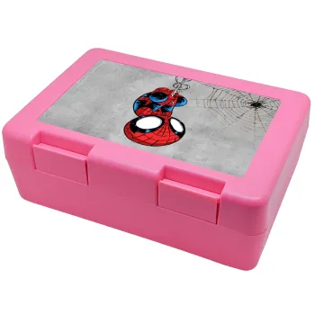 Spiderman upside down, Παιδικό δοχείο κολατσιού ΡΟΖ 185x128x65mm (BPA free πλαστικό)