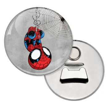 Spiderman upside down, Μαγνητάκι και ανοιχτήρι μπύρας στρογγυλό διάστασης 5,9cm