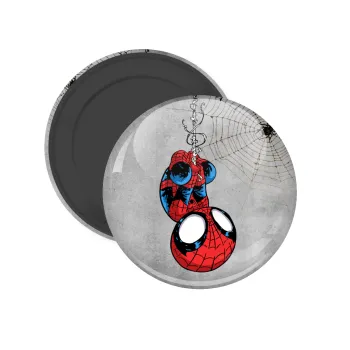 Spiderman upside down, Μαγνητάκι ψυγείου στρογγυλό διάστασης 5cm