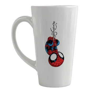 Spiderman upside down, Κούπα κωνική Latte Μεγάλη, κεραμική, 450ml