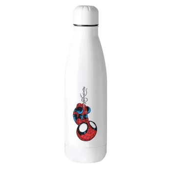 Spiderman upside down, Μεταλλικό παγούρι θερμός (Stainless steel), 500ml