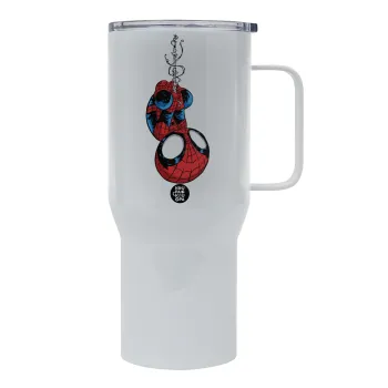 Spiderman upside down, Tumbler με καπάκι, διπλού τοιχώματος (θερμό) 750L