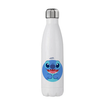 Lilo & Stitch blue, Μεταλλικό παγούρι θερμός (Stainless steel), διπλού τοιχώματος, 750ml
