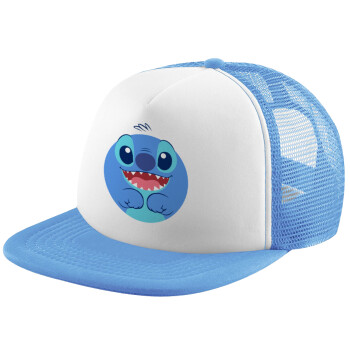 Lilo & Stitch blue, Καπέλο Soft Trucker με Δίχτυ Γαλάζιο/Λευκό
