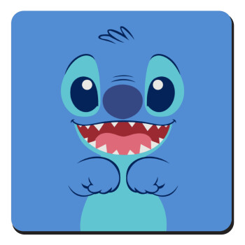 Lilo & Stitch blue, Τετράγωνο μαγνητάκι ξύλινο 9x9cm