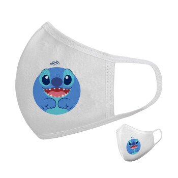 Lilo & Stitch blue, Μάσκα υφασμάτινη υψηλής άνεσης παιδική (Δώρο πλαστική θήκη)