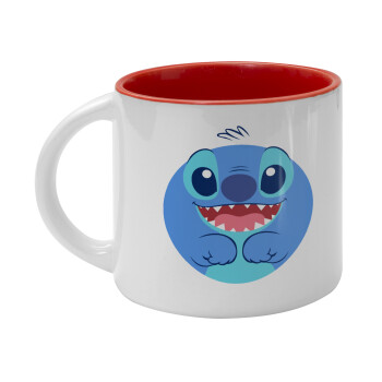 Lilo & Stitch blue, Κούπα κεραμική 400ml Λευκή/Κόκκινη