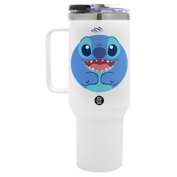 Lilo & Stitch blue, Mega Stainless steel Tumbler with lid, double wall 1,2L