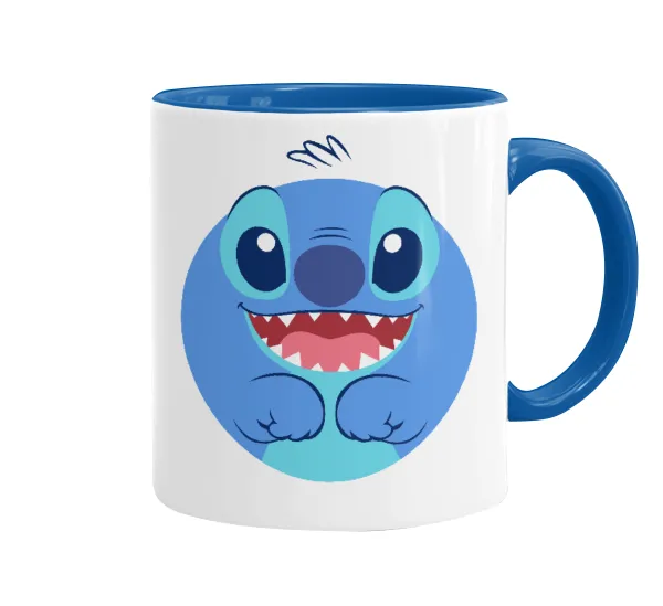 Lilo & Stitch blue — Mug colored blue, ceramic, 330ml