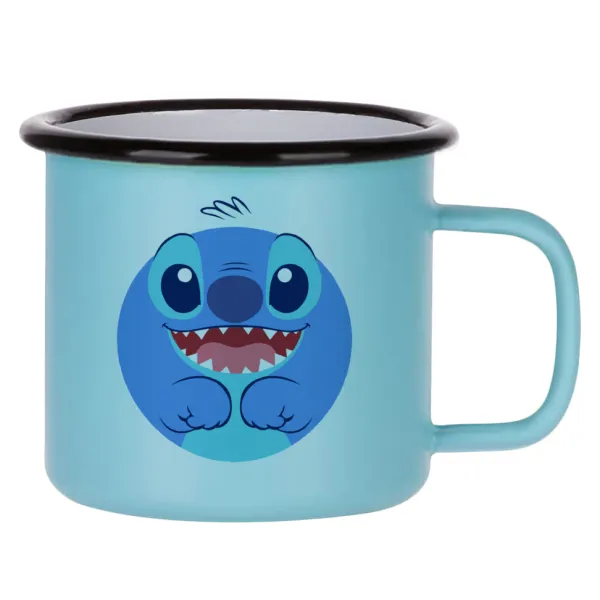 Lilo & Stitch blue — Κούπα Μεταλλική εμαγιέ ΜΑΤ σιέλ 360ml