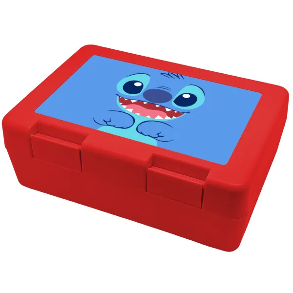 Lilo & Stitch blue — Παιδικό δοχείο κολατσιού ΚΟΚΚΙΝΟ 185x128x65mm (BPA free πλαστικό)