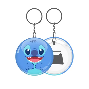 Lilo & Stitch blue, Μπρελόκ μεταλλικό 5cm με ανοιχτήρι