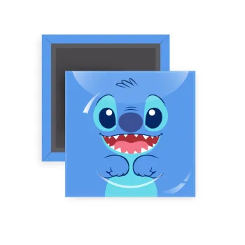 Lilo & Stitch blue, Μαγνητάκι ψυγείου τετράγωνο διάστασης 5x5cm