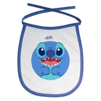 Lilo & Stitch blue, Σαλιάρα μωρού αλέκιαστη με κορδόνι Μπλε