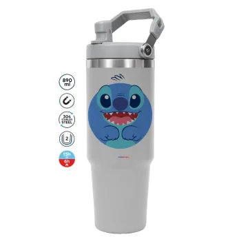 Lilo & Stitch blue, ΓΚΡΙ χρώματος Θερμός Ανοξείδωτο 890ml (30oz) με χερούλι