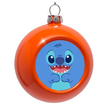 Lilo & Stitch blue, Orange Christmas tree ornament bauble 8cm