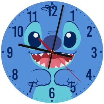 Lilo & Stitch blue, Ρολόι τοίχου ξύλινο (30cm)