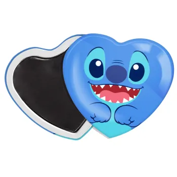 Lilo & Stitch blue, Μαγνητάκι καρδιά (57x52mm)