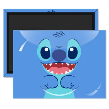 Lilo & Stitch blue, Ορθογώνιο μαγνητάκι ψυγείου διάστασης 9x6cm