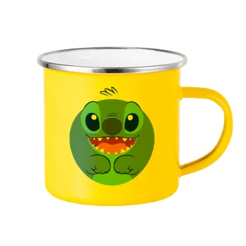 Lilo & Stitch blue, Yellow Enamel Metallic Cup 360ml