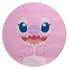 Lilo & Stitch Angel pink, Επιφάνεια κοπής γυάλινη στρογγυλή (30cm)