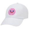 Lilo & Stitch Angel pink, Καπέλο ενηλίκων Jockey Λευκό (snapback, 5-φύλλο, unisex)