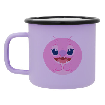 Lilo & Stitch Angel pink, Κούπα Μεταλλική εμαγιέ ΜΑΤ Light Pastel Purple 360ml