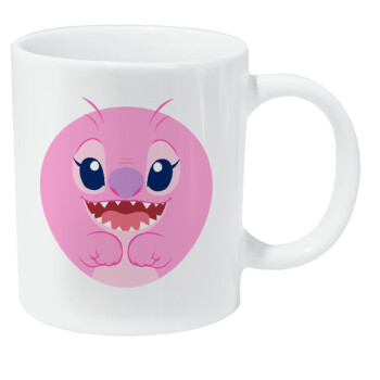 Lilo & Stitch Angel pink, Κούπα Giga, κεραμική, 590ml