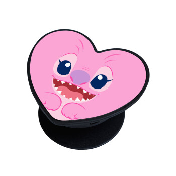 Lilo & Stitch Angel pink, Phone Holders Stand  καρδιά Μαύρο Βάση Στήριξης Κινητού στο Χέρι