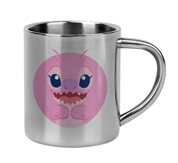 Lilo & Stitch Angel pink — Mug Stainless steel double wall 300ml