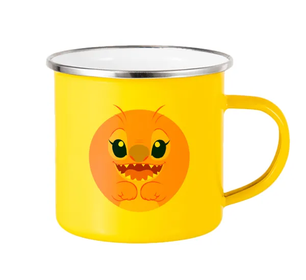 Lilo & Stitch Angel pink — Yellow Enamel Metallic Cup 360ml