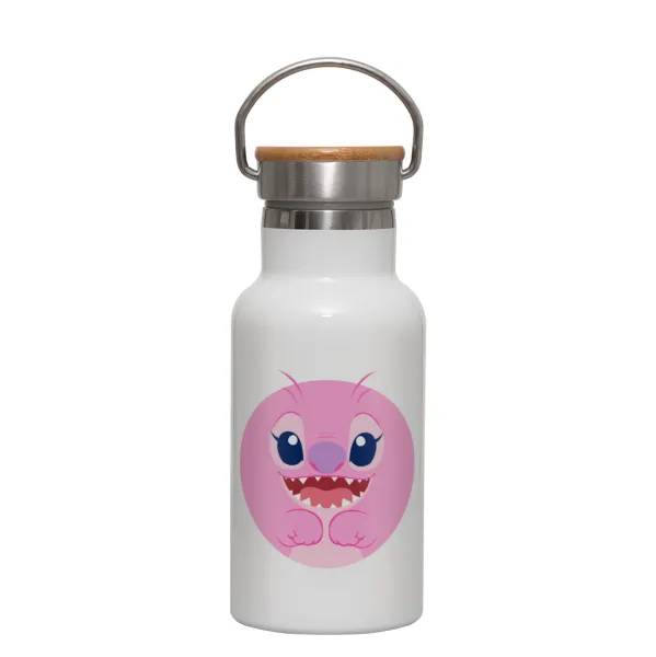 Lilo & Stitch Angel pink — Bamboo Λευκός (350ml)