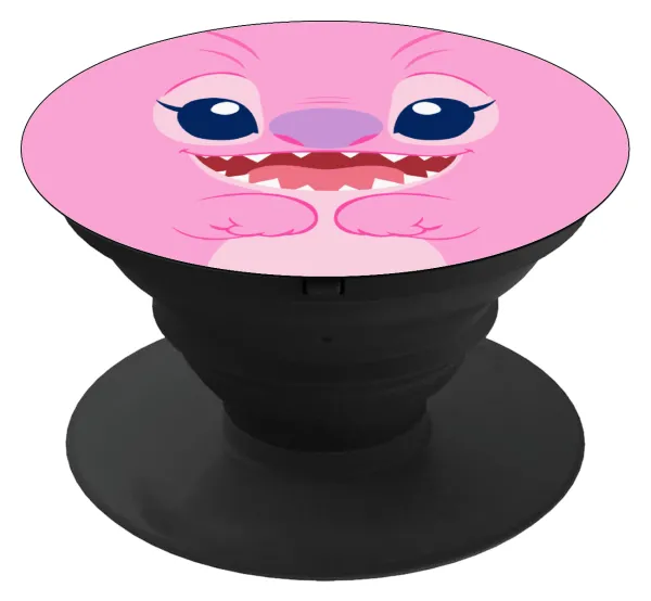 Lilo & Stitch Angel pink — Phone Holders Stand  Μαύρο Βάση Στήριξης Κινητού στο Χέρι