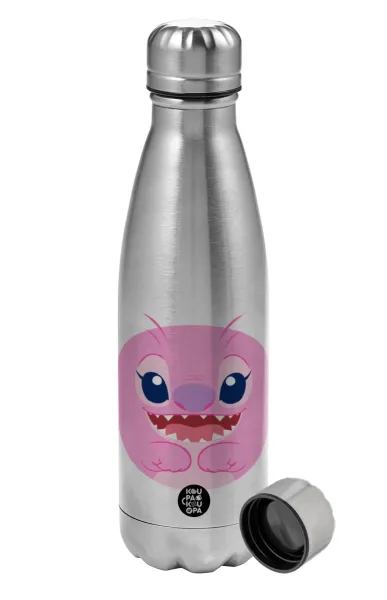 Lilo & Stitch Angel pink — Μεταλλικό παγούρι νερού, ανοξείδωτο ατσάλι, 750ml